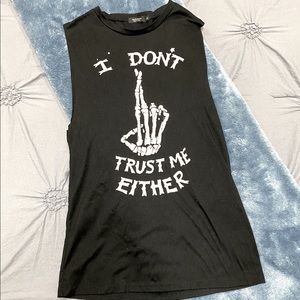 Trust Black Tee. Super Fun & Cute. Size Small.